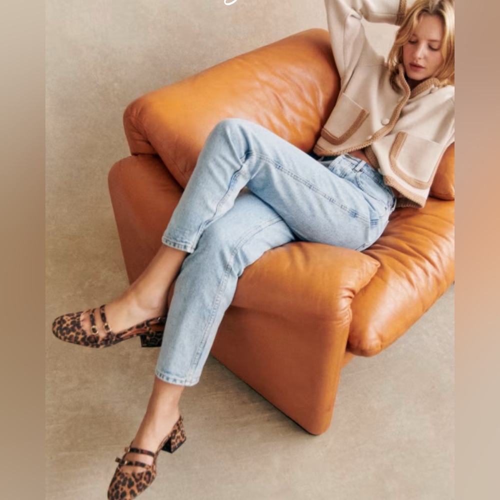Sezane Light Blue Straight Leg Jeans